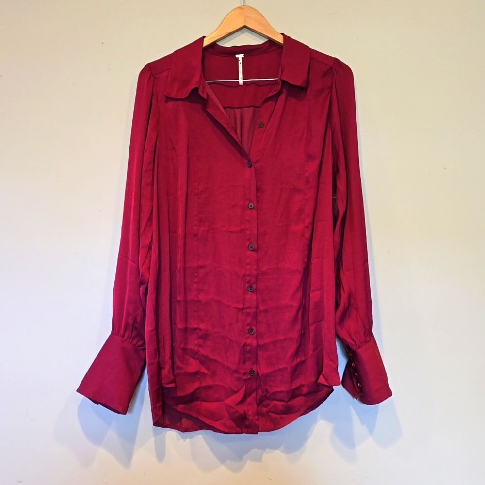 Free People Silky button down